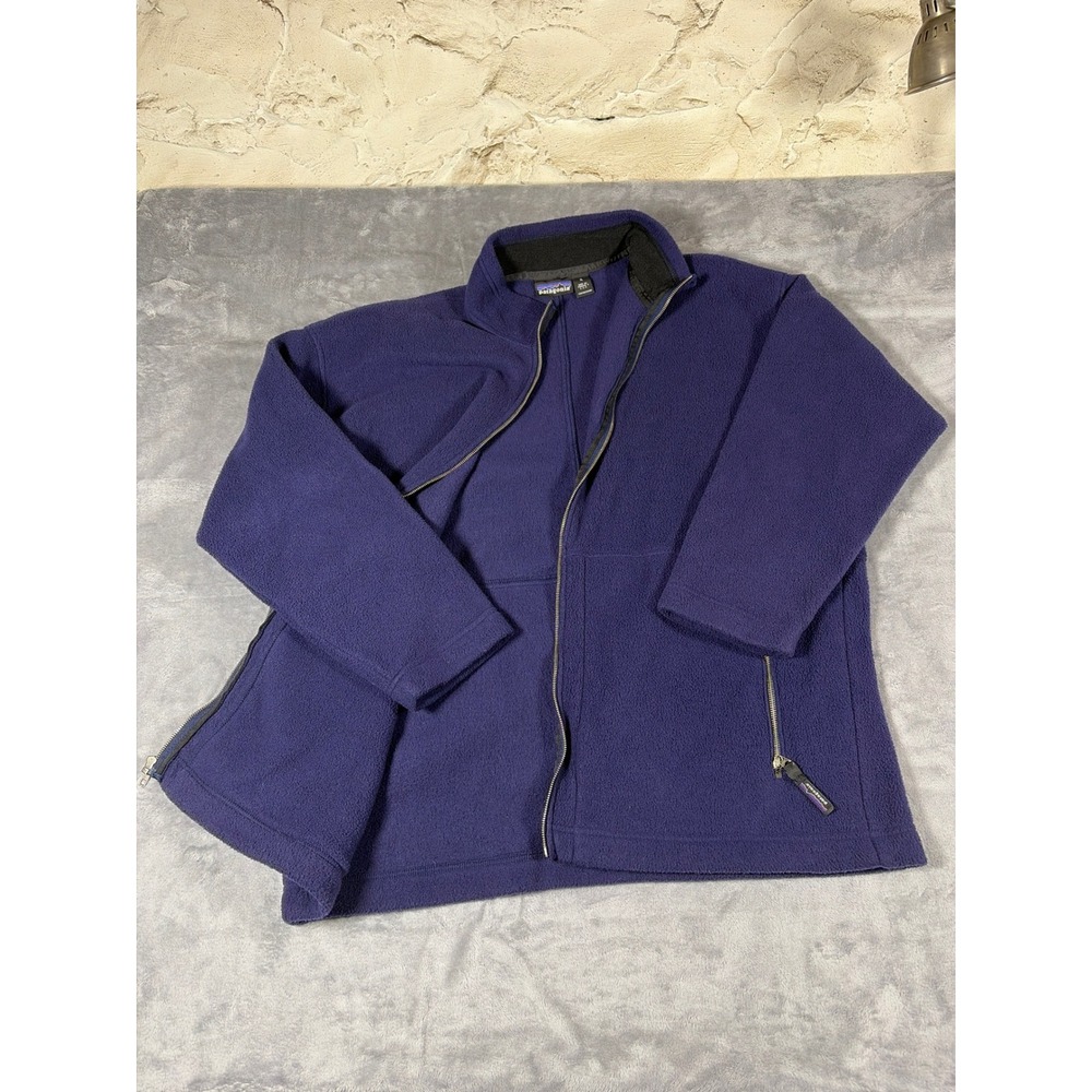 Patagonia Synchilla Fleece Jacket Mens XL Purple Full Zip Made in USA Vintage